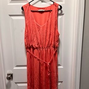 LOFT plus dress - size 20/22 - coral